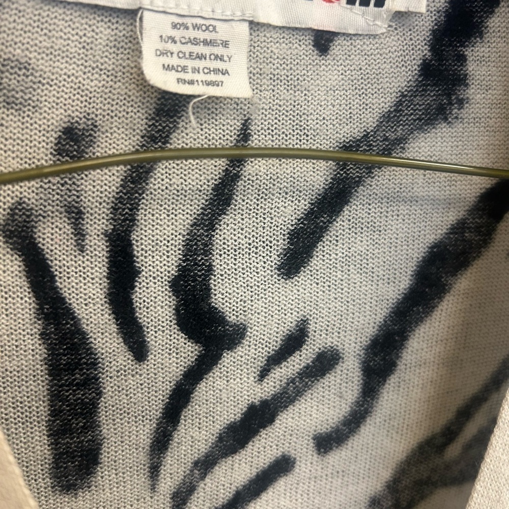 Literature Noir XS wool cashmere zebra cardigan vintage good used condition - Picture 8 of 13